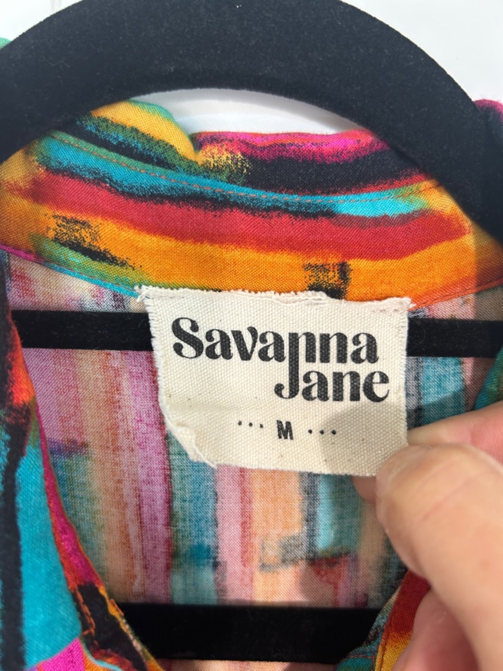 Savanna Jane Multicolor Geometric Maxi Dress — Orange, Pink, Teal, Yellow - Picture 6 of 8